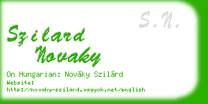 szilard novaky business card